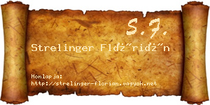 Strelinger Flórián névjegykártya